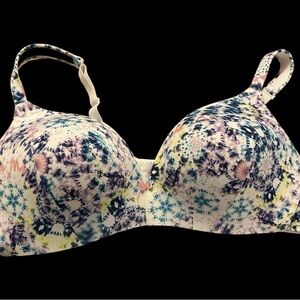 Cute tie-dye Cacique push up plunge bra